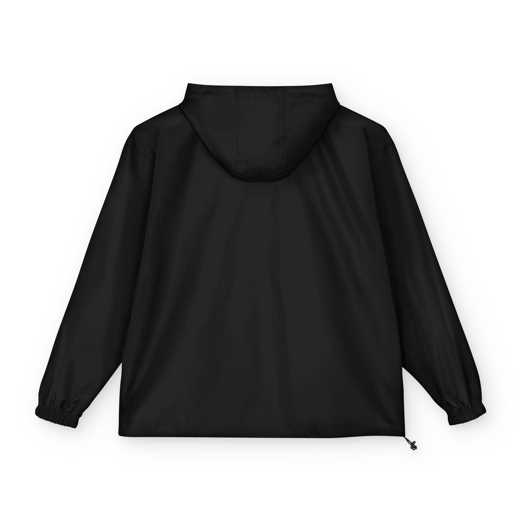 Champion Packable Anorak Jacket — Black Hoodie with Camo Script Logo