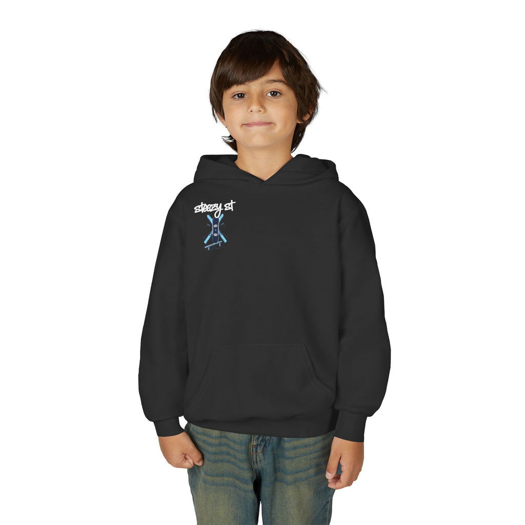 Youth Hoodie — 'steezy st' Graffiti Logo Skate Pullover
