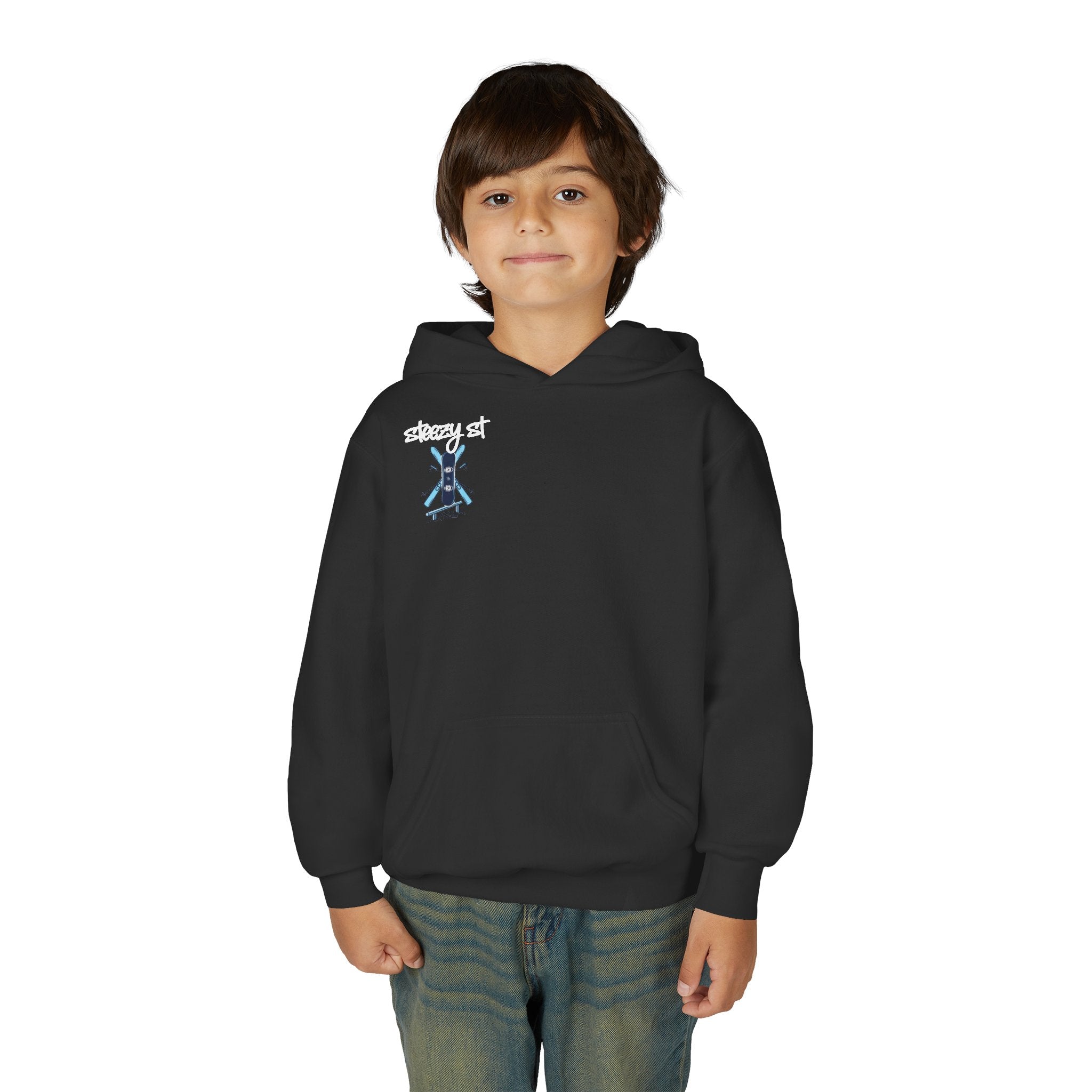 Youth Hoodie — 'steezy st' Graffiti Logo Skate Pullover